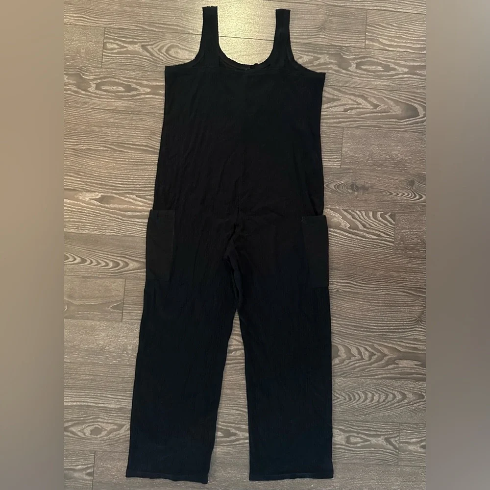 Tall Ribbed Wide Leg Jumpsuit - Picture 3 of 4